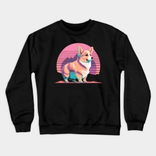 Vaporwave Corgi Crewneck Sweatshirt